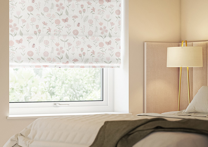 Floral Whimsy, Blush - Twist&Fit Roman Blind - Image 5